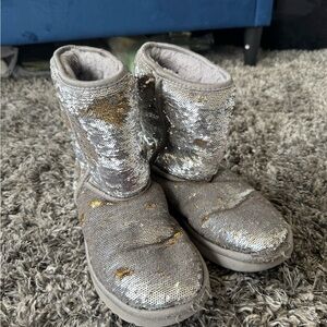 UGG Women’s Silver Sequin Boots